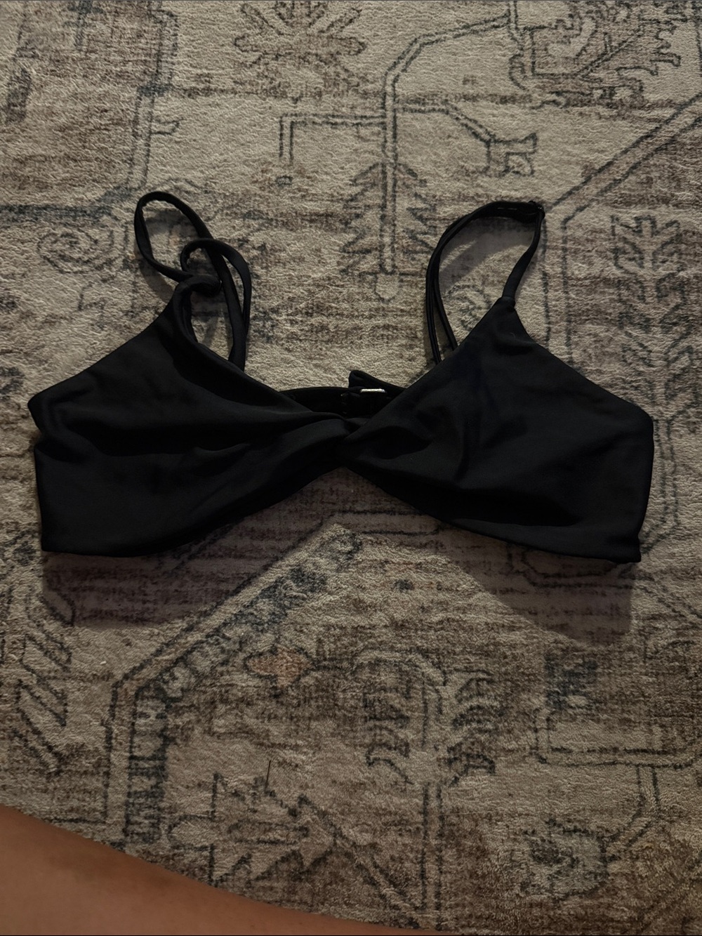 Black Twist-Front Bakini top